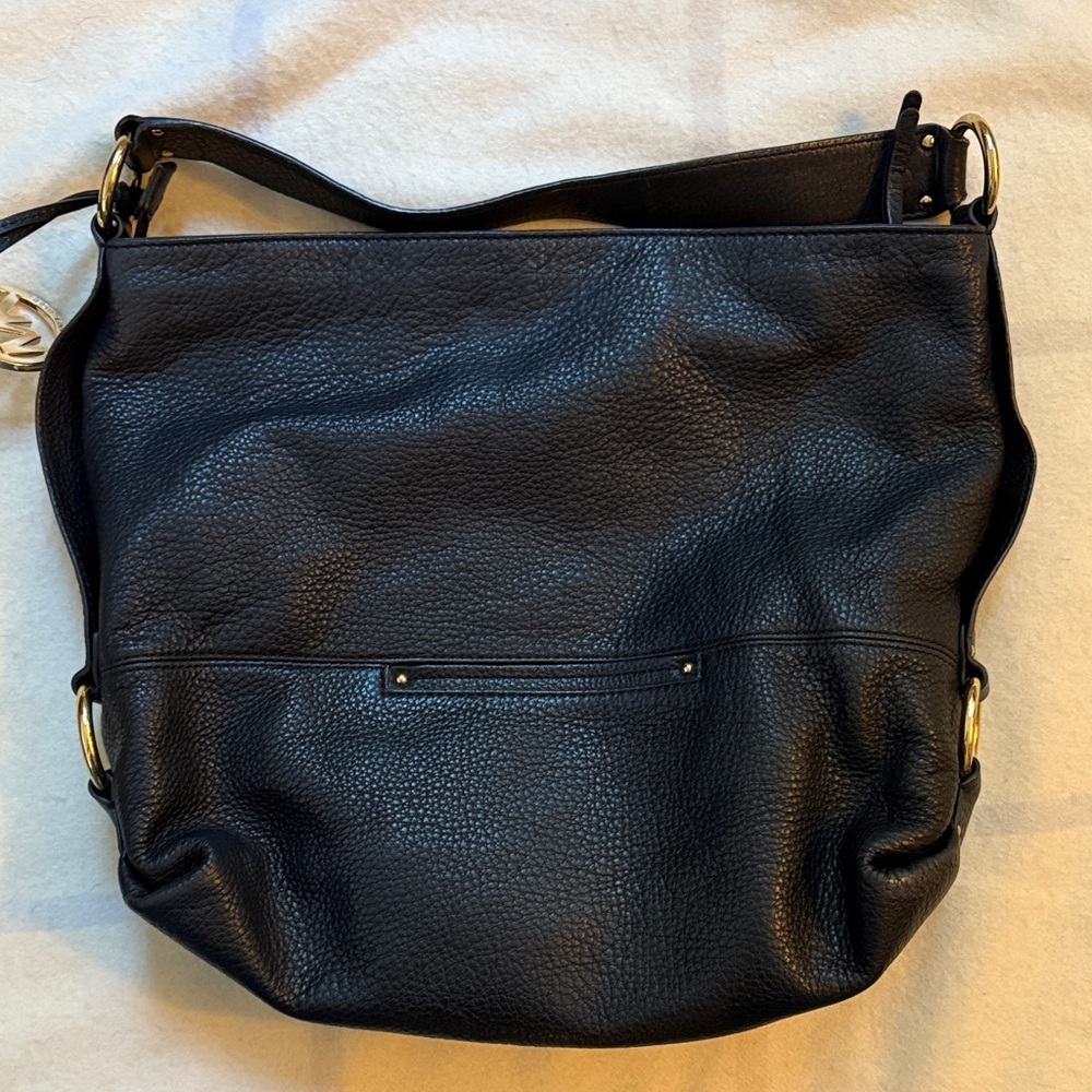 Michael Kors Black Pebbled Leather Hobo Shoulder Bag - Picture 5 of 16